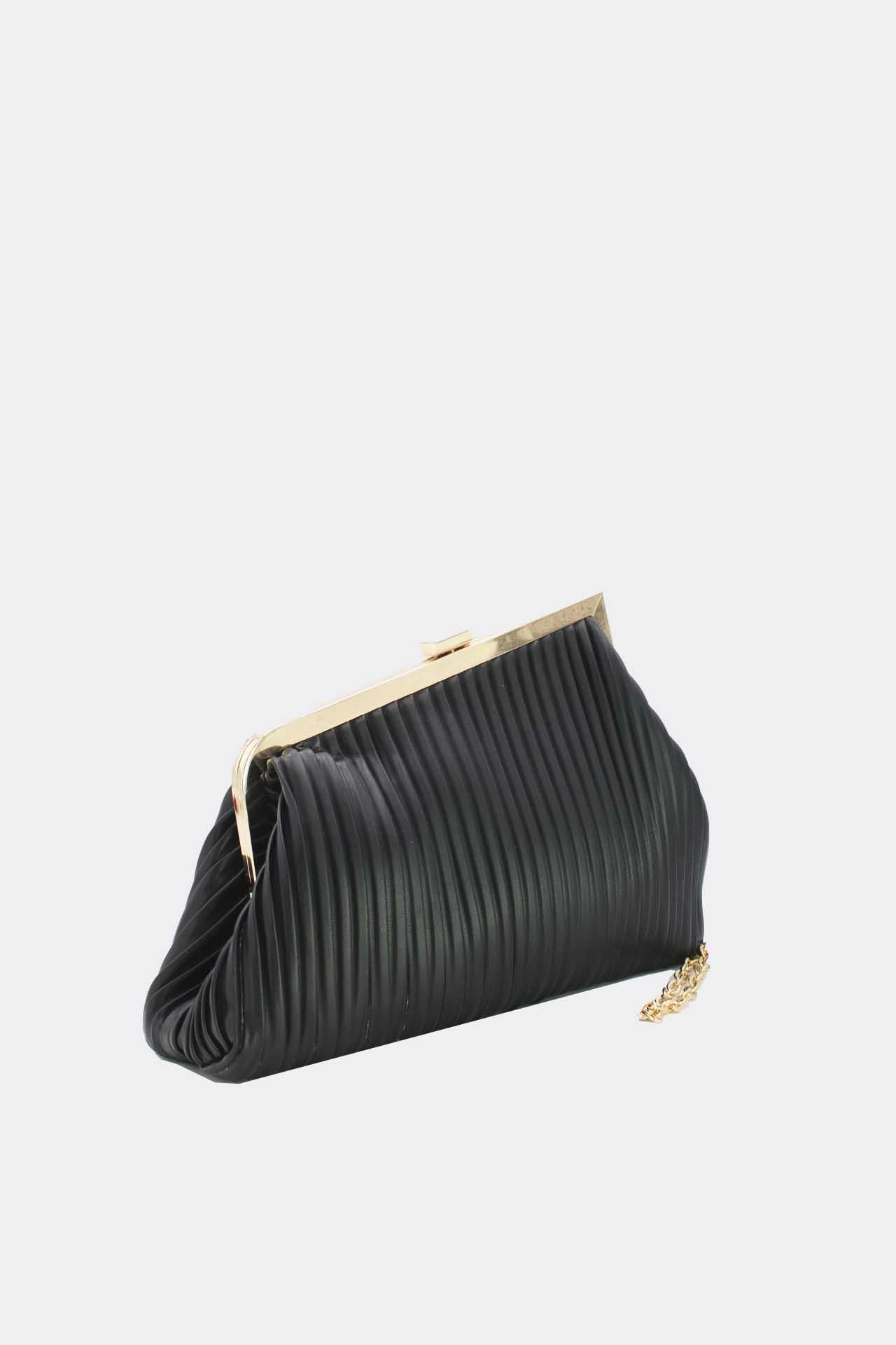 Luxury black clutch handbag
